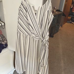 Adorable white tank dress with synch waist